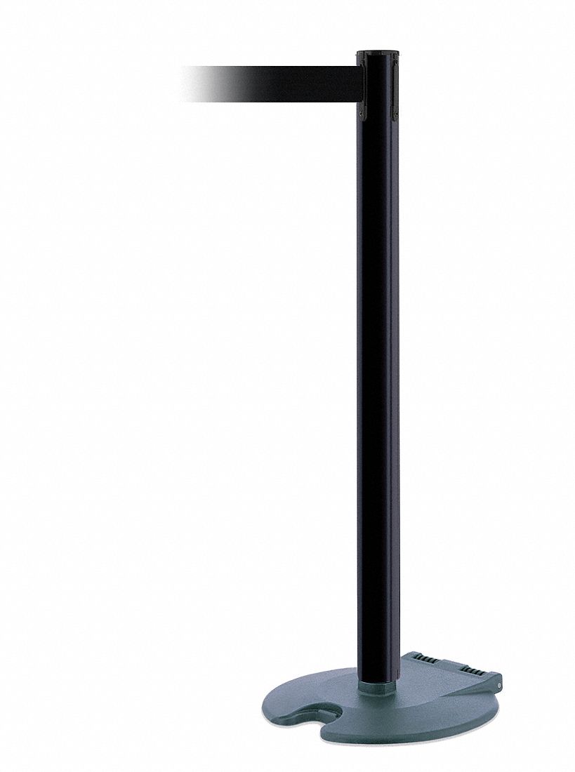 Barrier Post with Belt, Wheeled, 13 ft. L