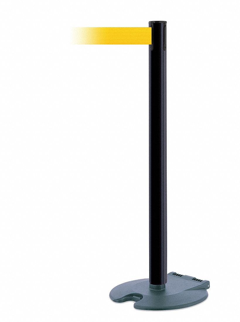 Barrier Post with Belt, Wheeled, 13 ft. L