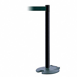 BARRIER POST WITH GREEN BELT,38" H