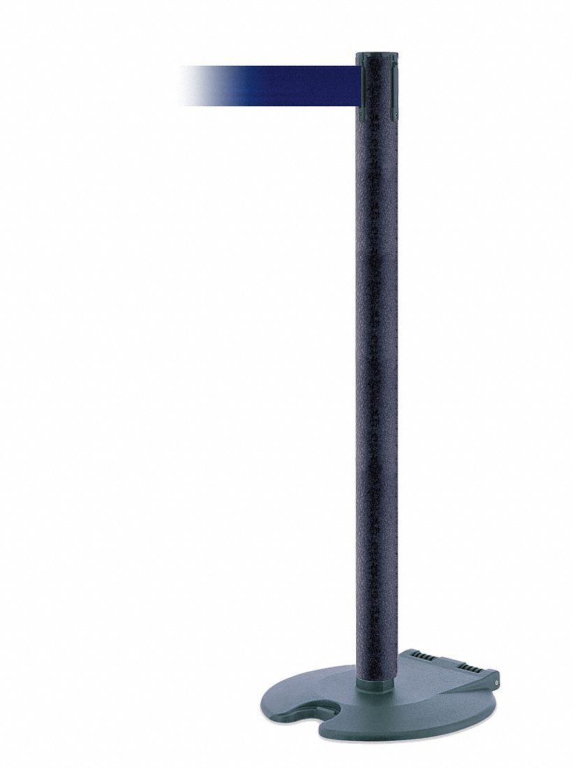 Barrier Post with Belt, Wheeled, 13 ft. L