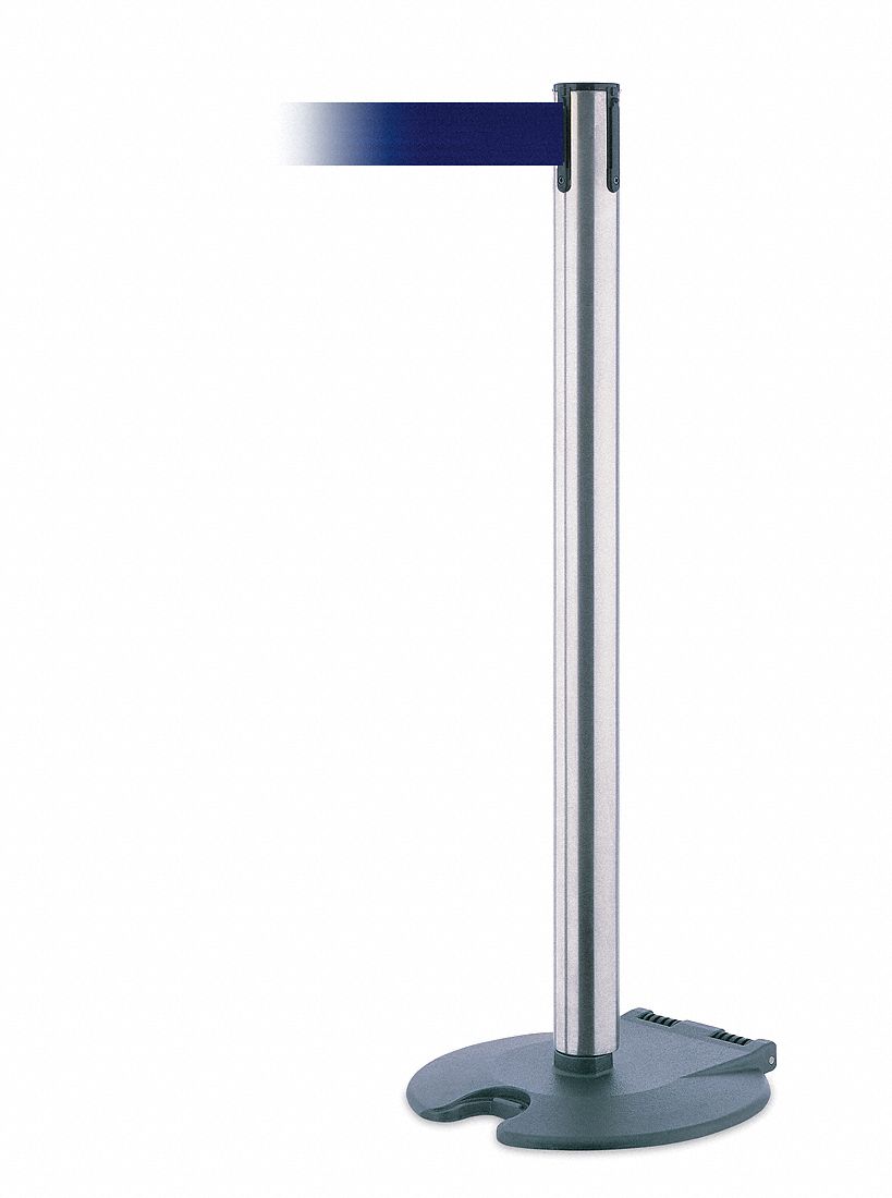 Barrier Post with Belt, Wheeled, 13 ft. L
