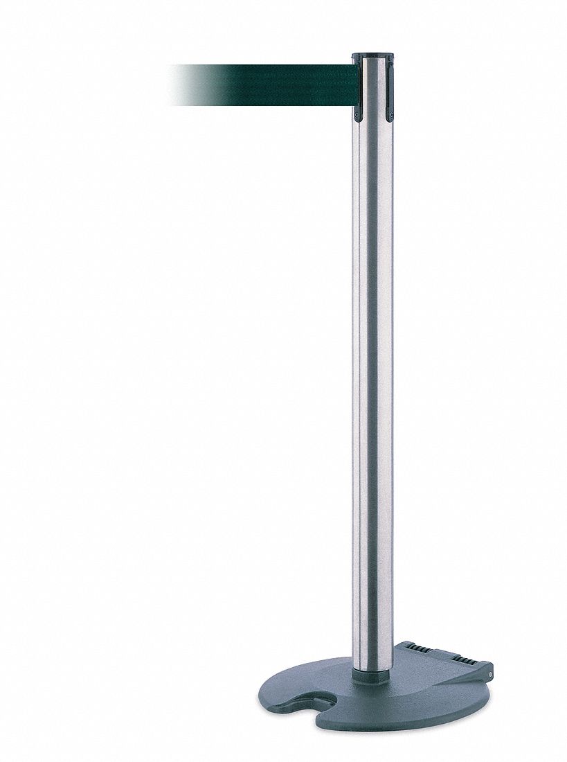 Barrier Post with Belt, Wheeled, 13 ft. L