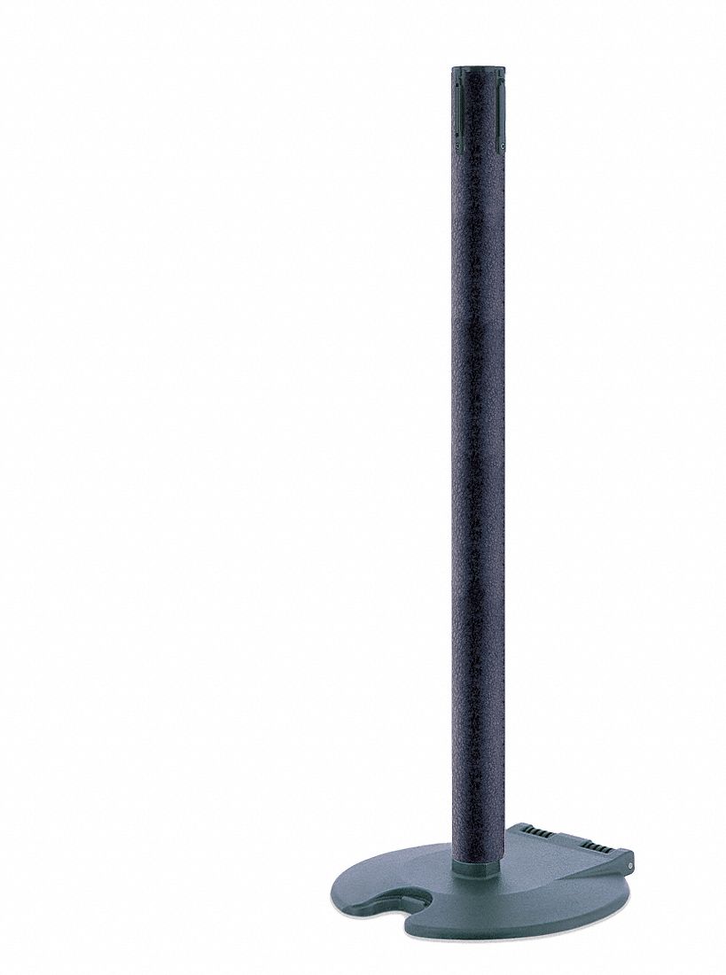 Receiver Post, 38 In H, Black Wrinkle