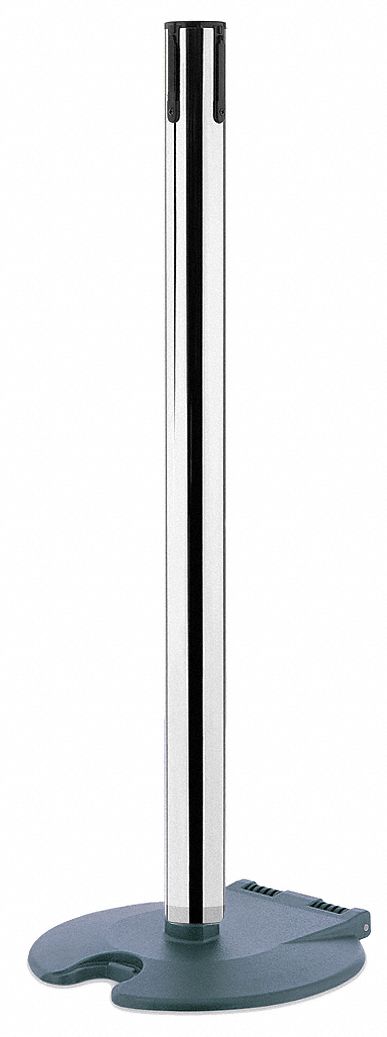 Receiver Post, 38 In H, Polished Chrome