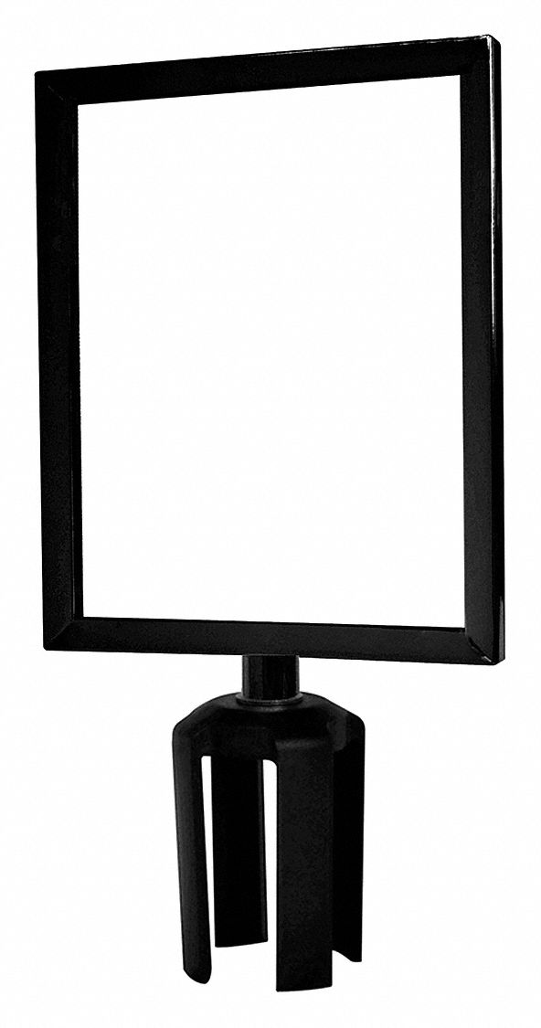 Sign Frame: Black, 8 1/2 in Overall Wd