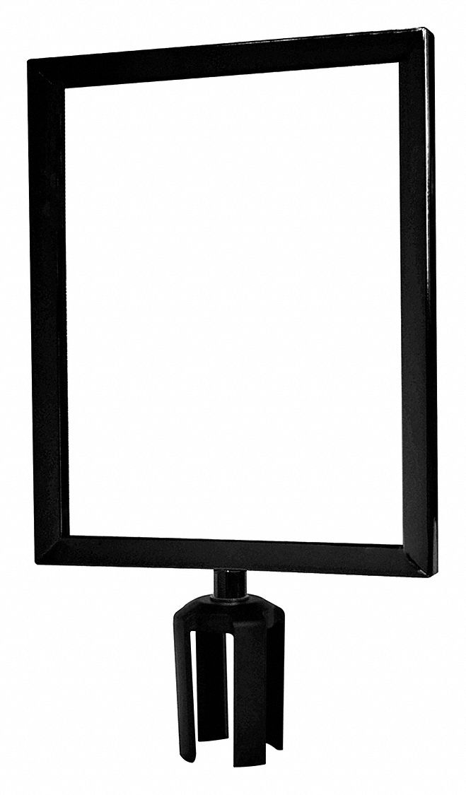 Sign Frame: Black, 11 in Overall Wd