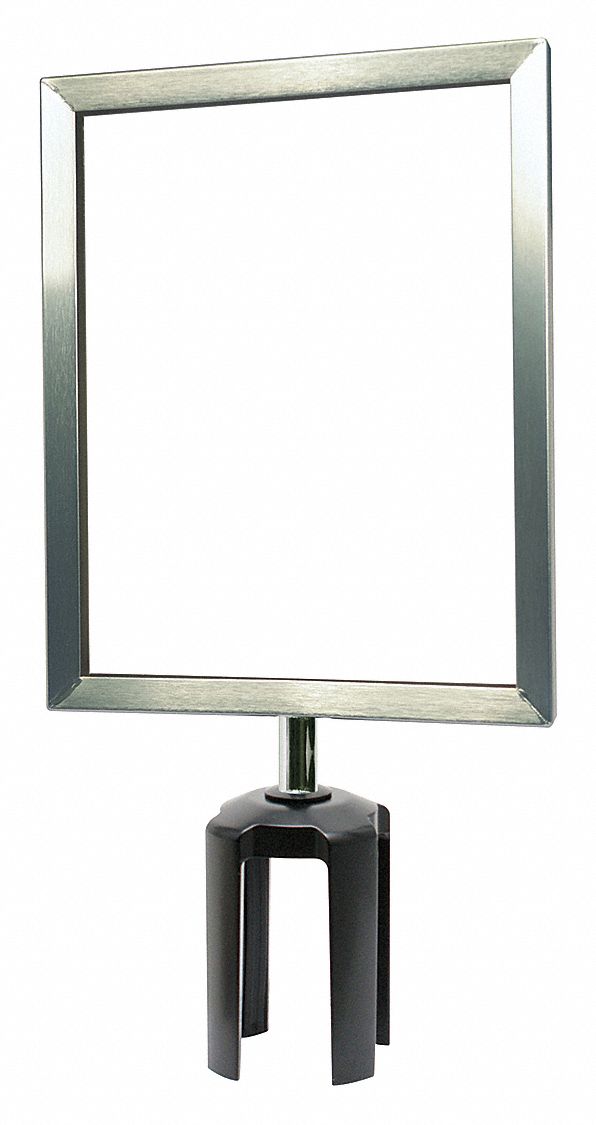 Sign Frame, 11"H, 8 1/2"W, Chrome