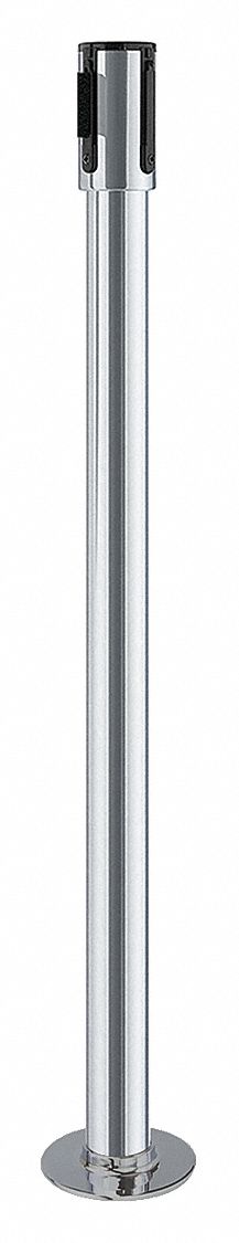 Receiver Post, 40-1/2 In H, Satin Chrome
