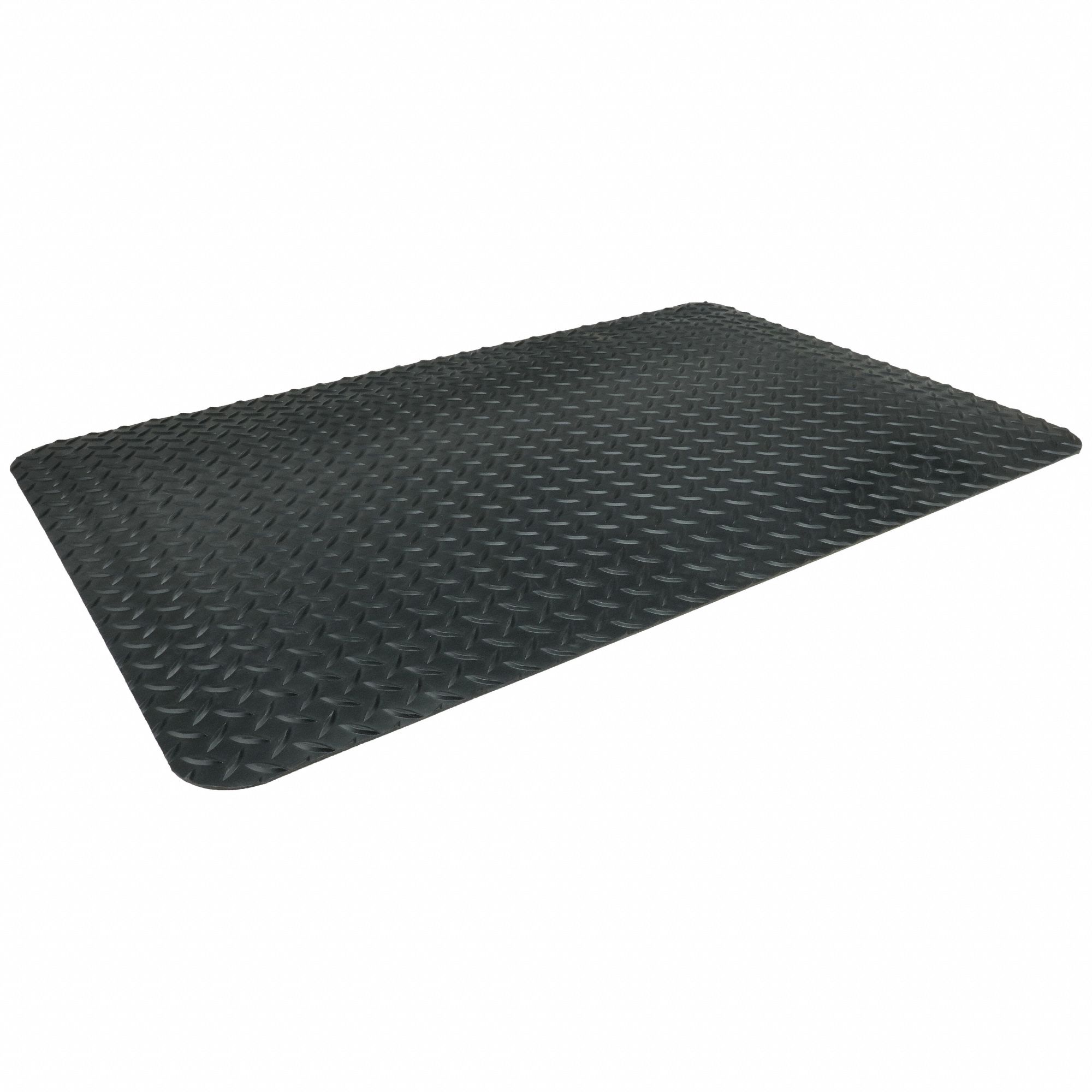ANTIFATIGUE MAT, DIAMOND PLATE, 2X3 FT, 9/16 IN THICK, BLACK, NITRILE RUBBER/PVC FOAM