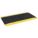 ANTIFATIGUE MAT, DIAMOND PLATE, 3X5 FT, 1 IN THICK, BLACK/YELLOW BORDER, WELDING SAFE