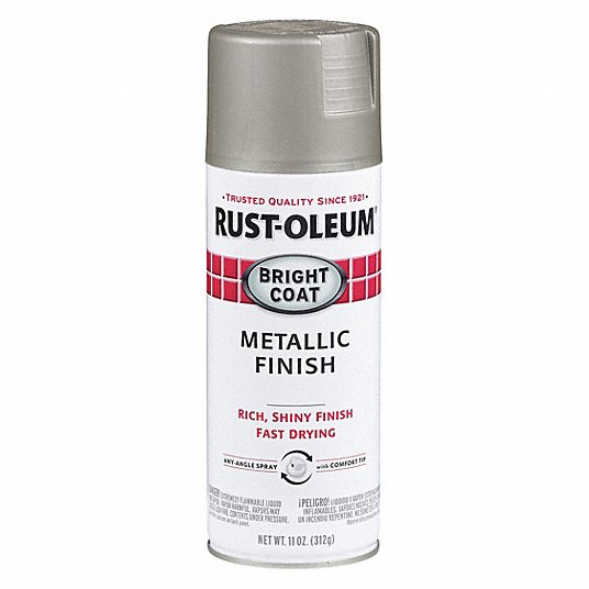 Rust Oleum Stops Metallic Spray Paint In Aluminum For Metal Paper Plastic Wood 11 Oz 30rk23 7715830 Grainger - Aluminum Color Paint For Metal