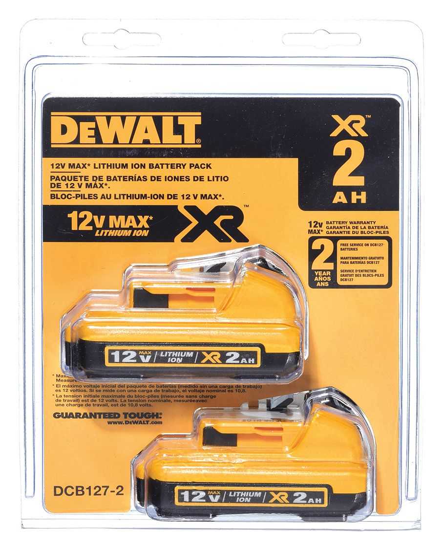 Batería de carril Dewalt DCB127 - 12V 2,0Ah tecnología XR - Brikum