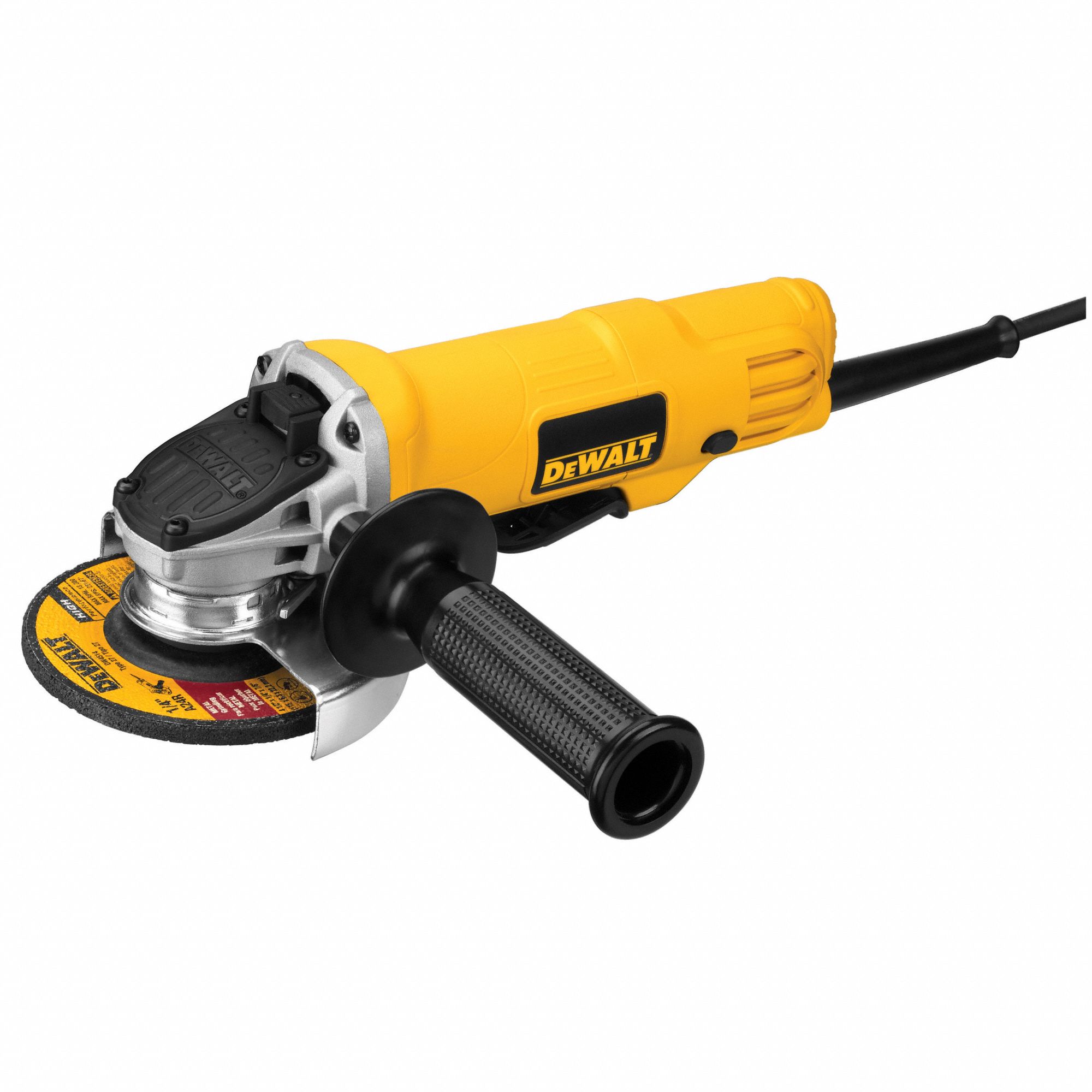 DEWALT Corded, Angle Grinder, 4 1/2 In, 7.5 A, 12,000 RPM, Type 1, Type ...