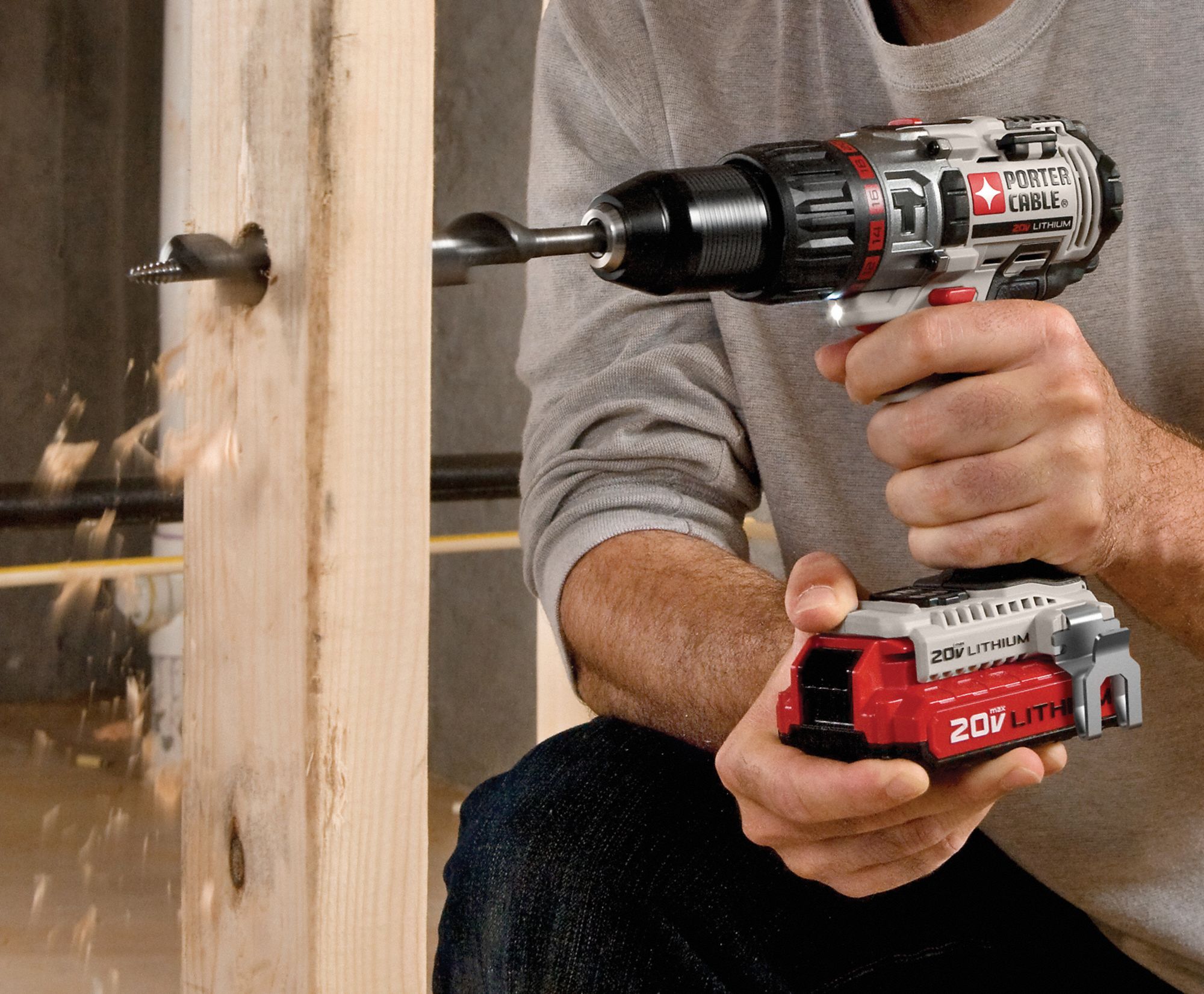 PORTER CABLE Cordless Hammer Drill Kit 30RV99PCC620LB Grainger