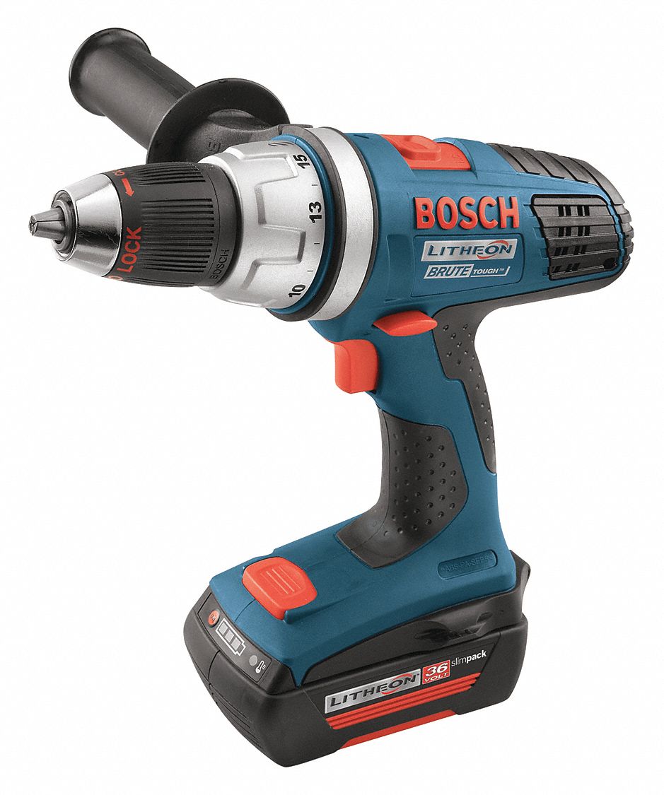BOSCH Cordless Drill/Driver Kit, 1/2 in Chuck Size 30RW453863601