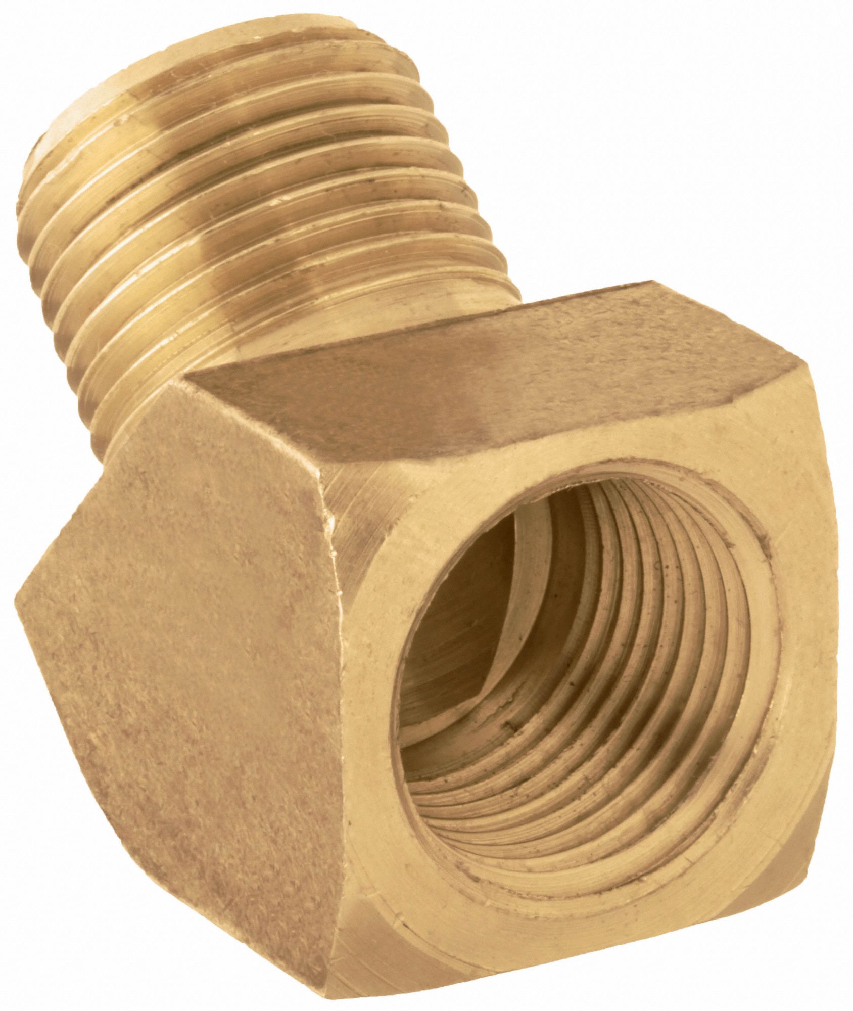 Hydraulic Hose Adapter: 3/8 in x 3/8 in Fitting Size, Male x Female, 1.2 in Overall Lg, Rigid