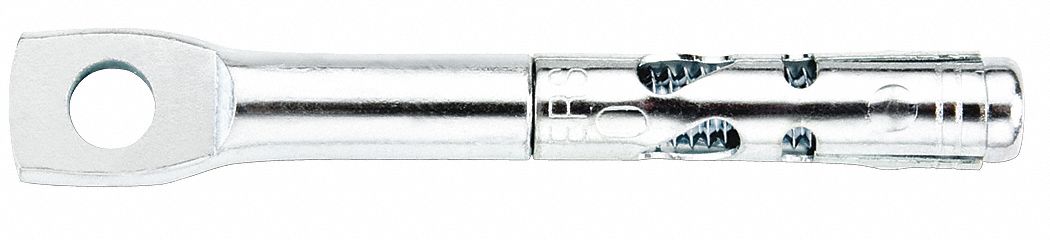 Sleeve Anchor: 2 3/8 in Overall Lg, 5/16 in Dia, 1/4"-20 Thread Size, Steel, Socket, 100 PK