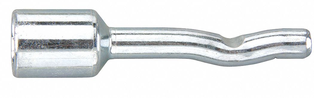 Pre-Expanded Anchor: 1/4 in Dia, 1 1/4 in Overall Lg, Round, Steel, Zinc Plated, 100 PK