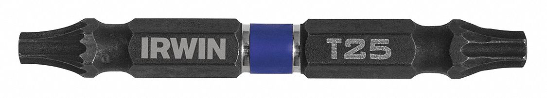 Double Ended Driver Bit: Imperial/Metric, Power, T25 – Torx® Bit Size and Type Side 1, 2 PK