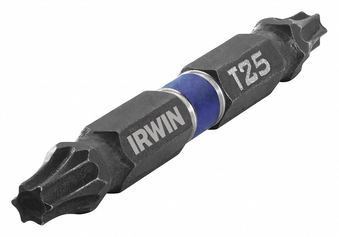 Double Ended Driver Bit: Imperial, Impact, T25 – Torx® Bit Size and Type Side 1, Std, 2 PK