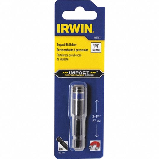 IRWIN Bit Holder, 1/4", 1/4", 21/4" 30TH801837578 Grainger