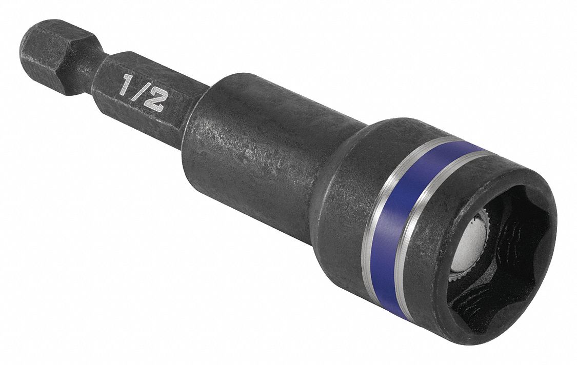 IRWIN 1/4 in Hex, Nutsetter, 2 9/16 in Overall Length, PK 5 55KG62