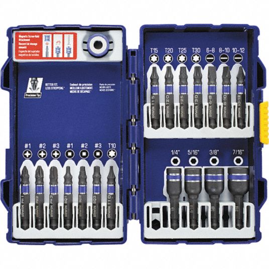 IRWIN, Screwdriver Bit Set, 19 No. of Pieces, Screwdriver Bit Set
