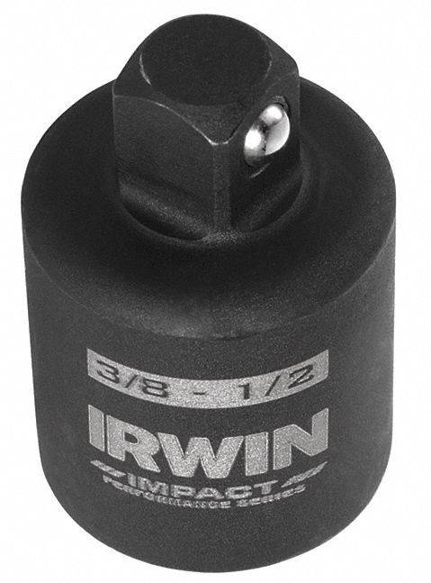 Socket Adapter: 1/2 in Input Drive Size, Black Oxide, 3/8 in Output Drive Size, Square