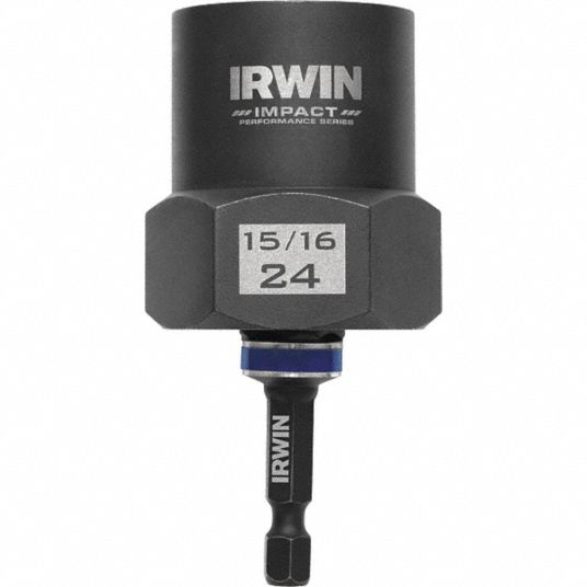 IRWIN, Reverse Spiral Flute Bolt Extractor, For 15/16 in Bolt Size