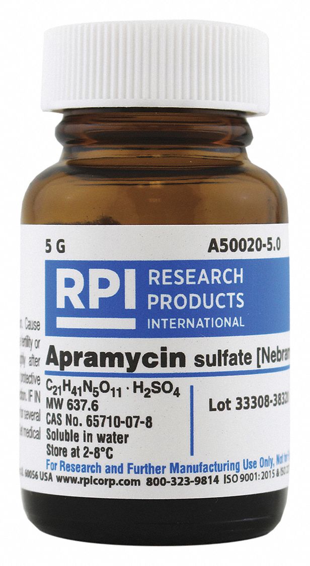 RPI Apramycin Sulfate (Nebramycin II): 5 g Container Size, Powder ...