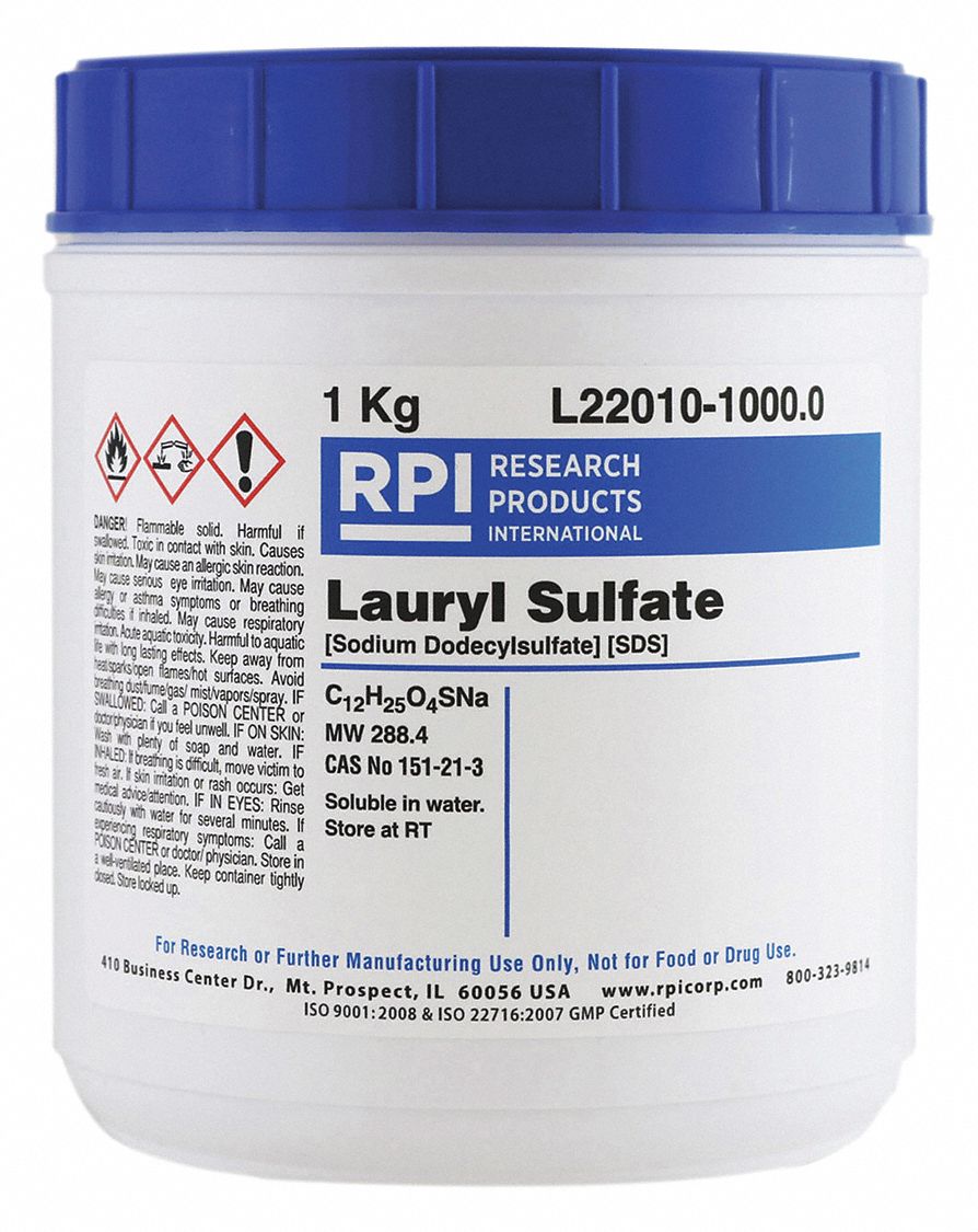 RPI Sodium Dodecyl Sulfate (SDS), Buffers, 1 kg 30TY61L220101000.0