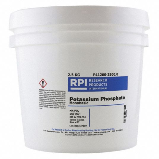 Rpi Potassium Phosphate Monobasic 2 5kg 30ua15 P41200 2500 0 Grainger