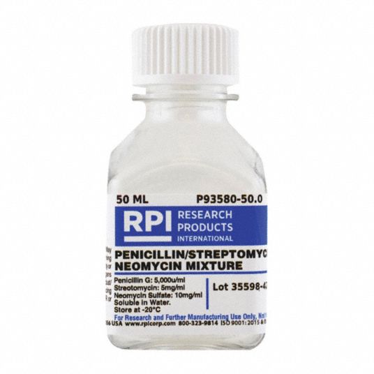 RPI Penicillin/Streptomycin/Neomycin, 50 mL Powder - 30UA37|P93580-50.0