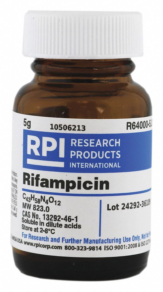 RPI Rifampicin, 5 g Powder 30UA42R640005.0 Grainger