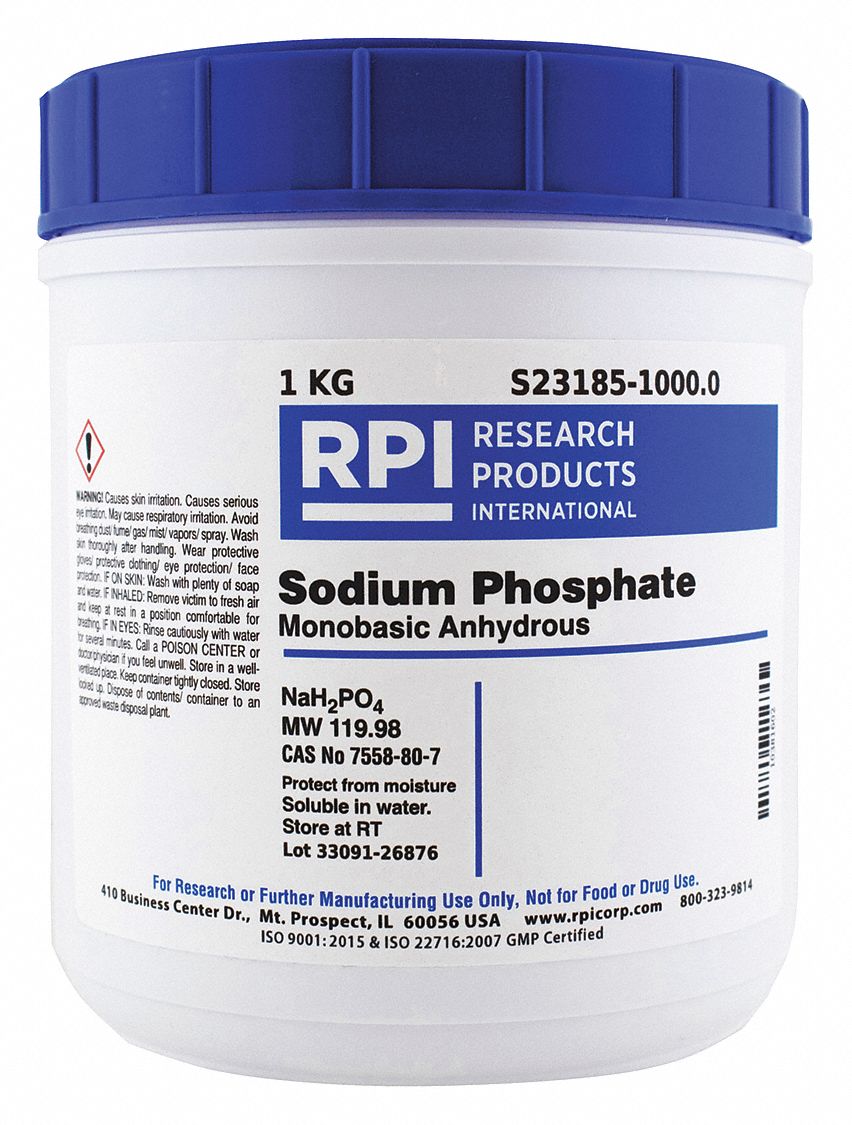 RPI Sodium Phosphate Monobasic Anhydrous S23185, 7558807, 119.98