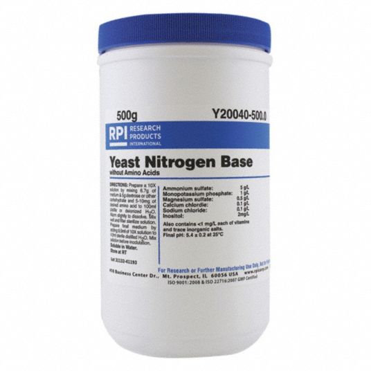 RPI Yeast Nitrogen Base w/ Amino Acids, 500 g Powder - 30UC61|Y20040 ...