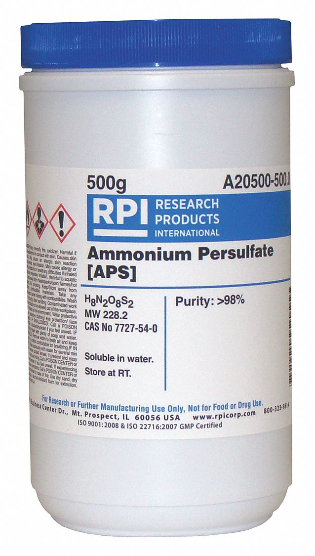 RPI Ammonium Persulfate (APS): 500 G Container Size, Greater Than 99% ...