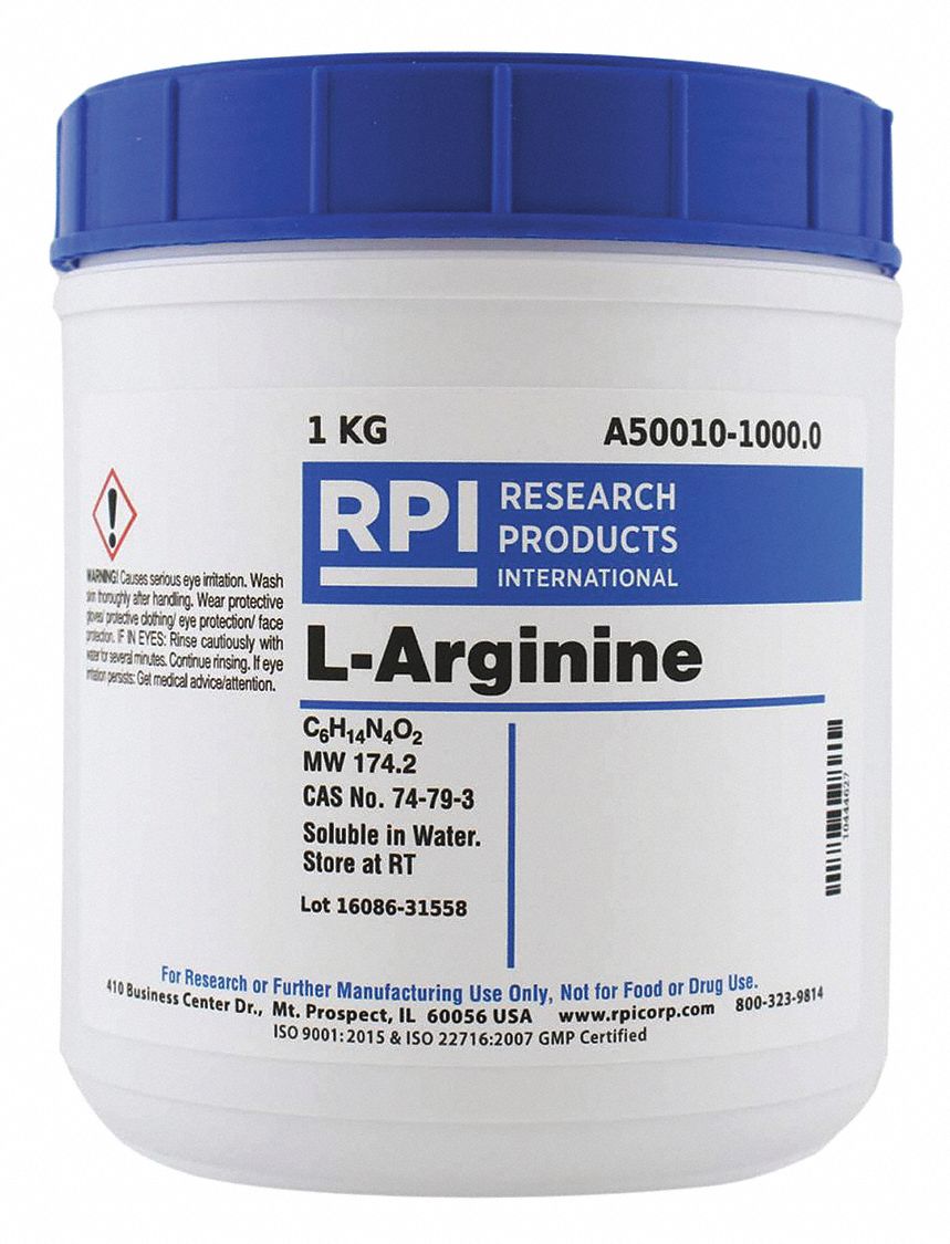 RPI LArginine, USP Grade, 1Kg 30UD13A500101000.0 Grainger