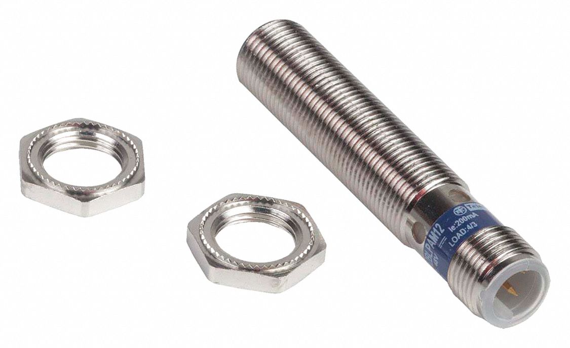 Inductive Cylindrical Proximity Sensor: Built-in Connector, Shielded, 3 Wires