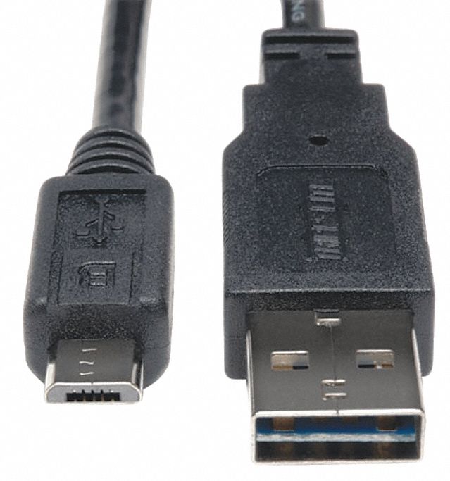 30UJ33 - Reversible USB Cable Black 10 ft.