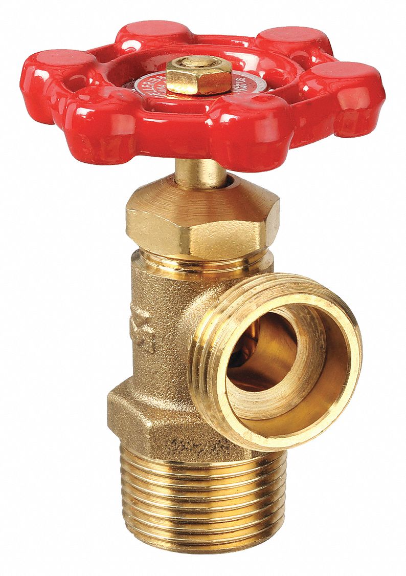 ROBINET DE PURGE DE CHAUDIÈRE, TAILLE DE TUYAU (VANNES) 1/2 PO, LAITON, MNPT X MGHT, PRESSION MAX. 125 LB/PO2
