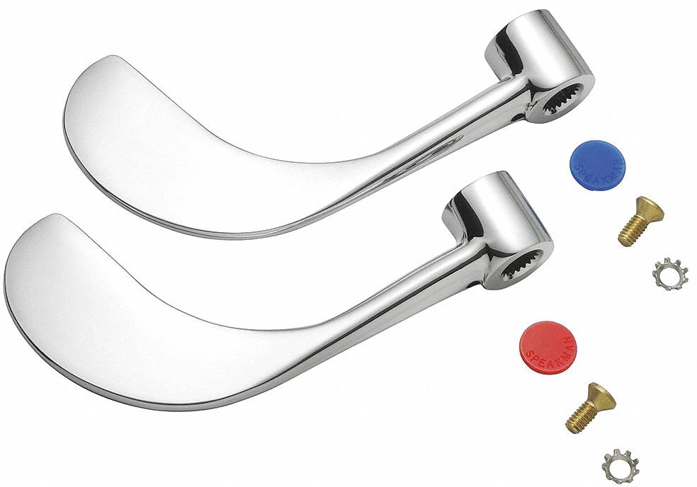 Handle: Speakman, For Commander Series, Wristblade Handle, Use with Hot/Cold Water Temp, Metal