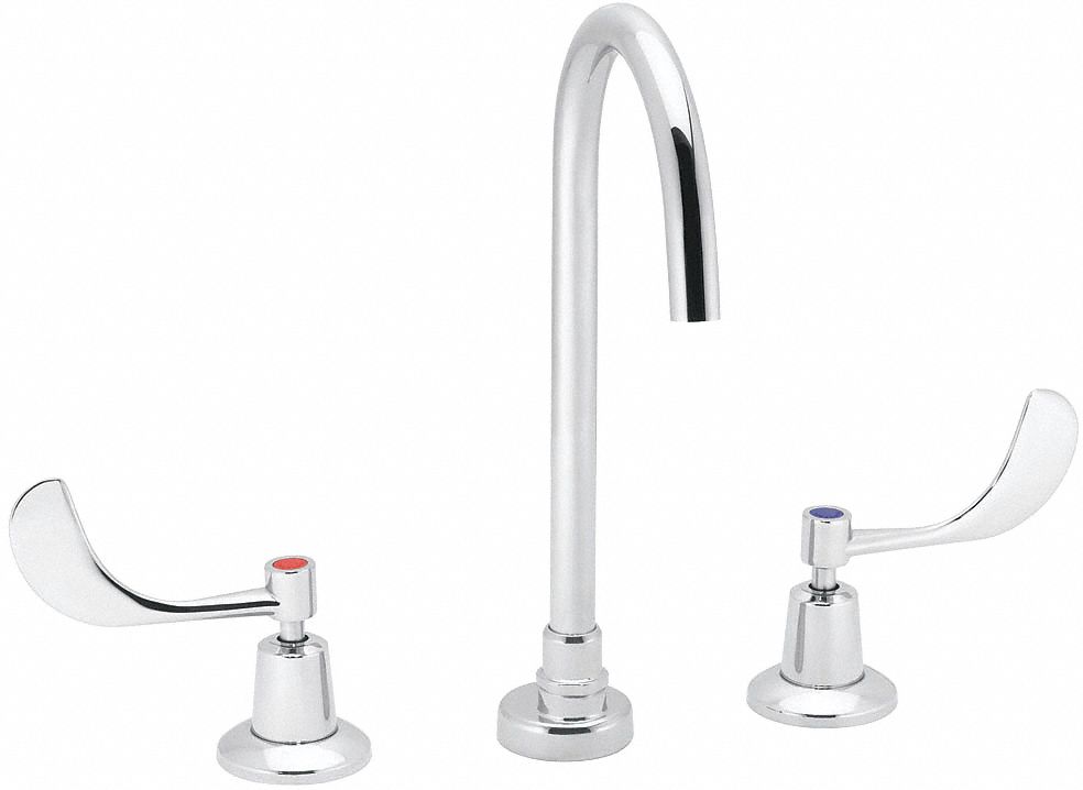 SPEAKMAN Chrome, Gooseneck, Bathroom Sink Faucet, Manual Faucet Activation, 2.2 gpm 30UL86SC