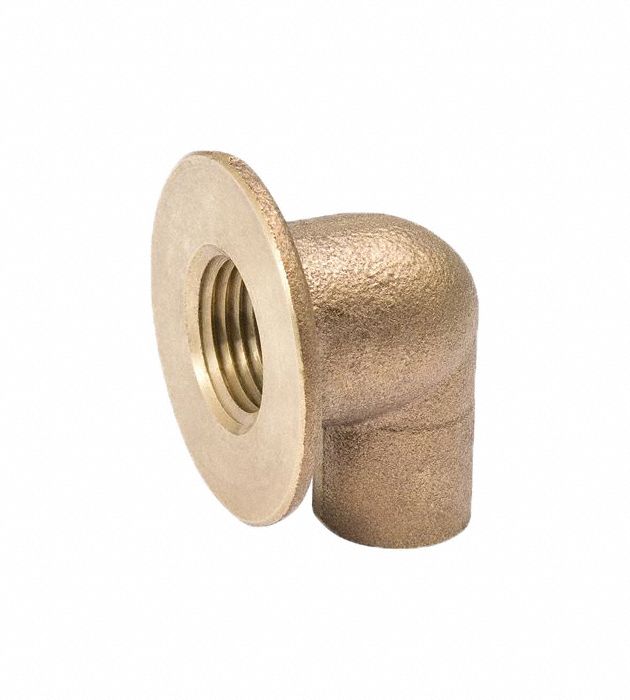 Flanged Sink Elbow 90 Deg Copper 1/2 C