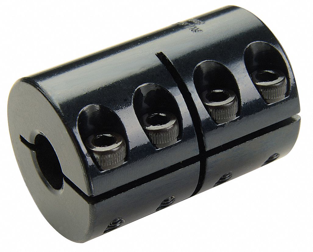 Rigid Shaft Coupling: 1 15/16 in Bore Dia 1, 1 15/16 in Bore Dia 2, Round, Inch