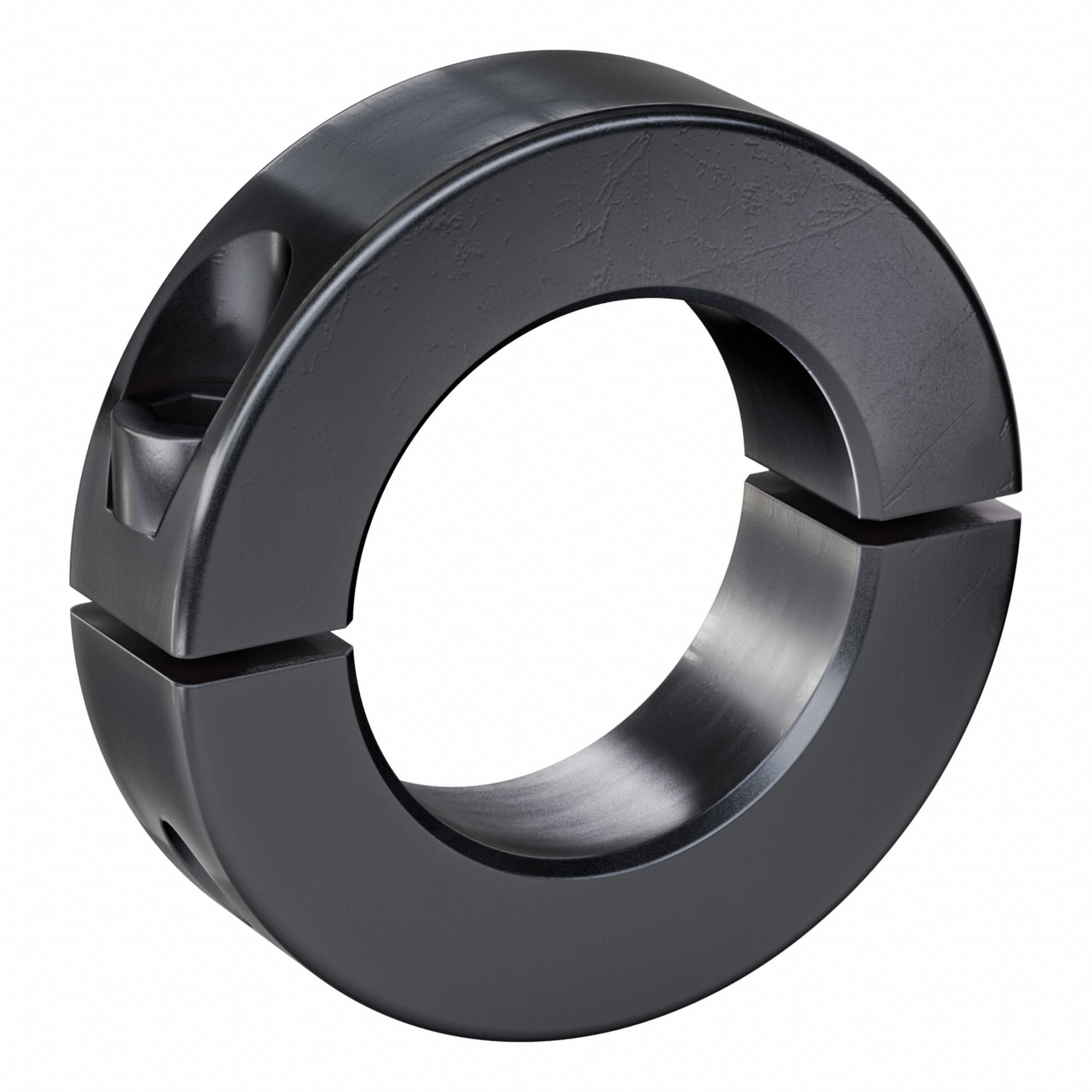 Shaft Collar: 2-Piece, Metric, Round, Clamp On, 34 mm Bore Dia, 15 mm Collar Wd