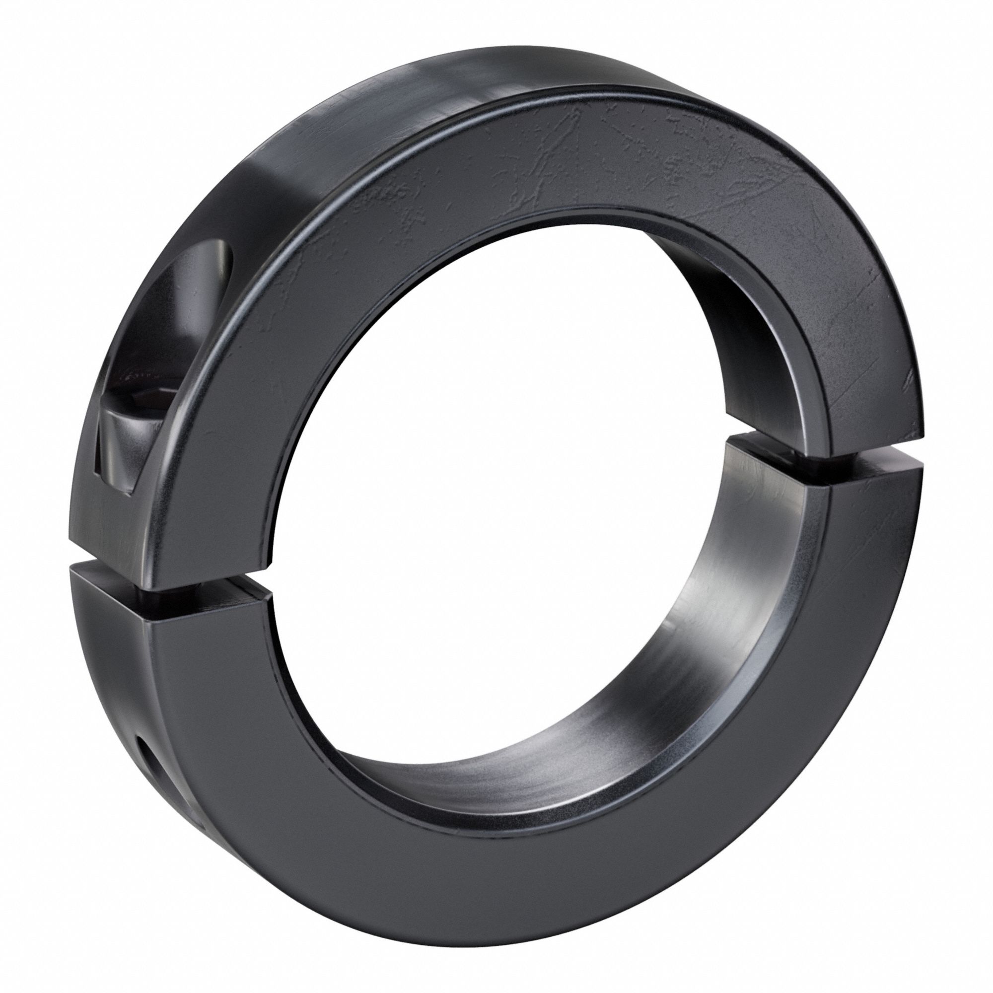 Shaft Collar: 2-Piece, Metric with Inch Bore, Round, Clamp On, 19 mm Collar Wd