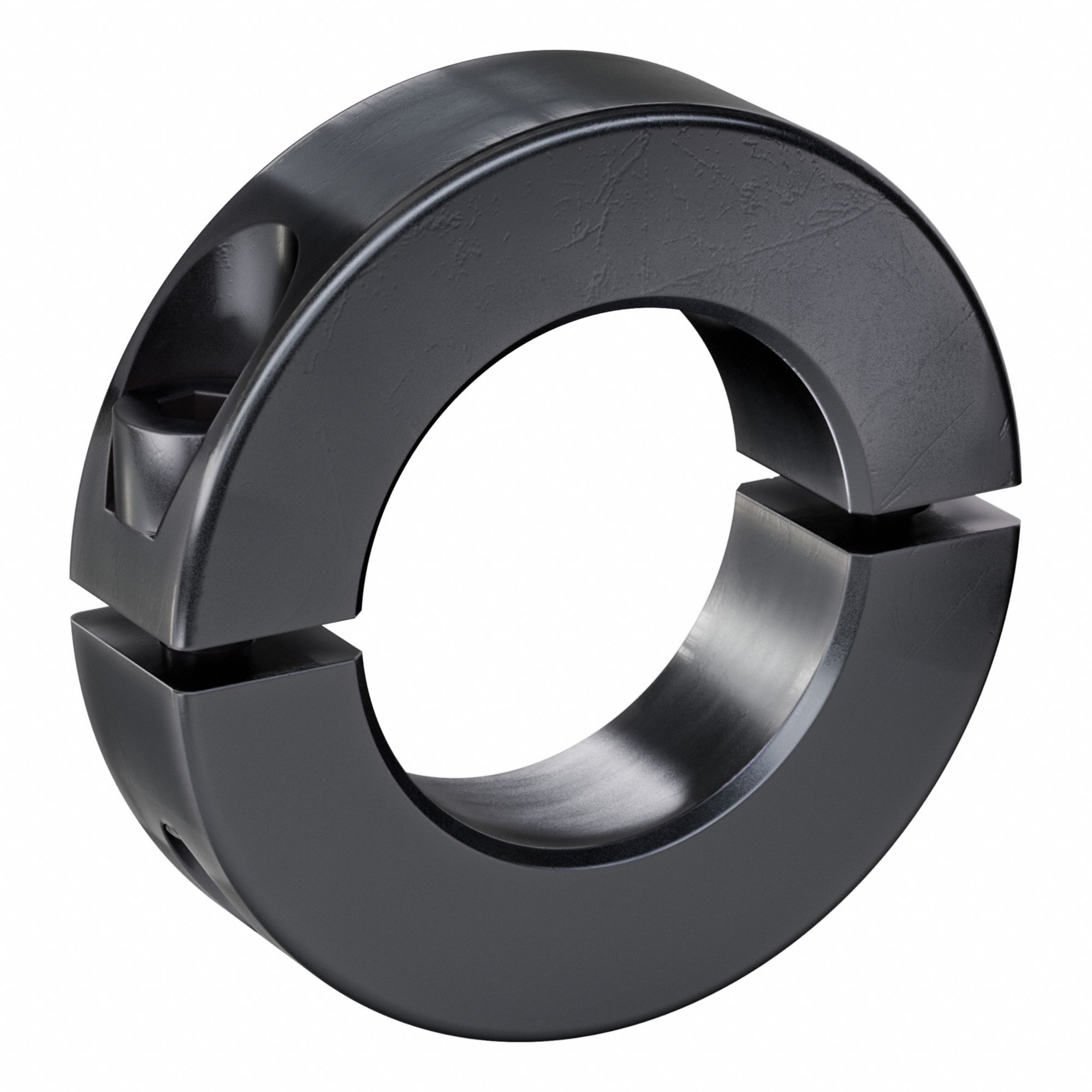 Shaft Collar: 2-Piece, Metric, Round, Clamp On, 42 mm Bore Dia, 19 mm Collar Wd