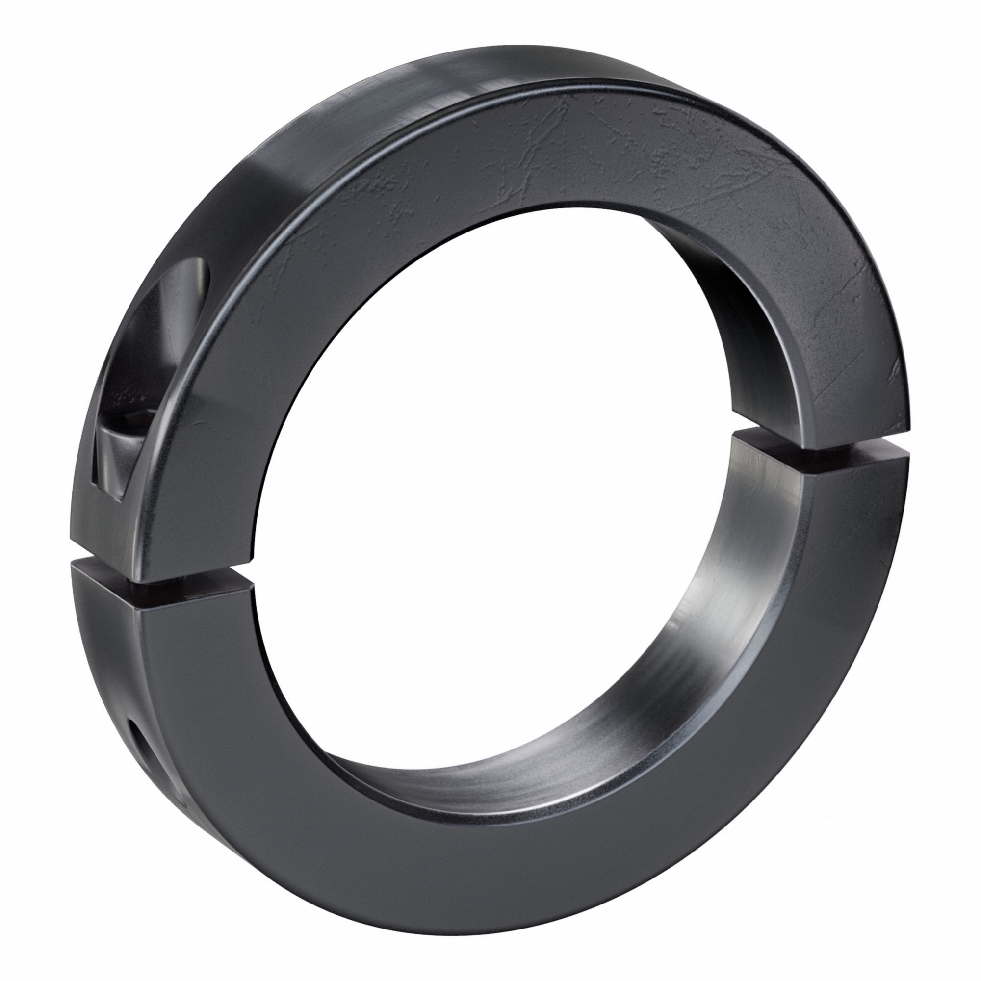 Shaft Collar: 2-Piece, Metric with Inch Bore, Round, Clamp On, 3 in Bore Dia