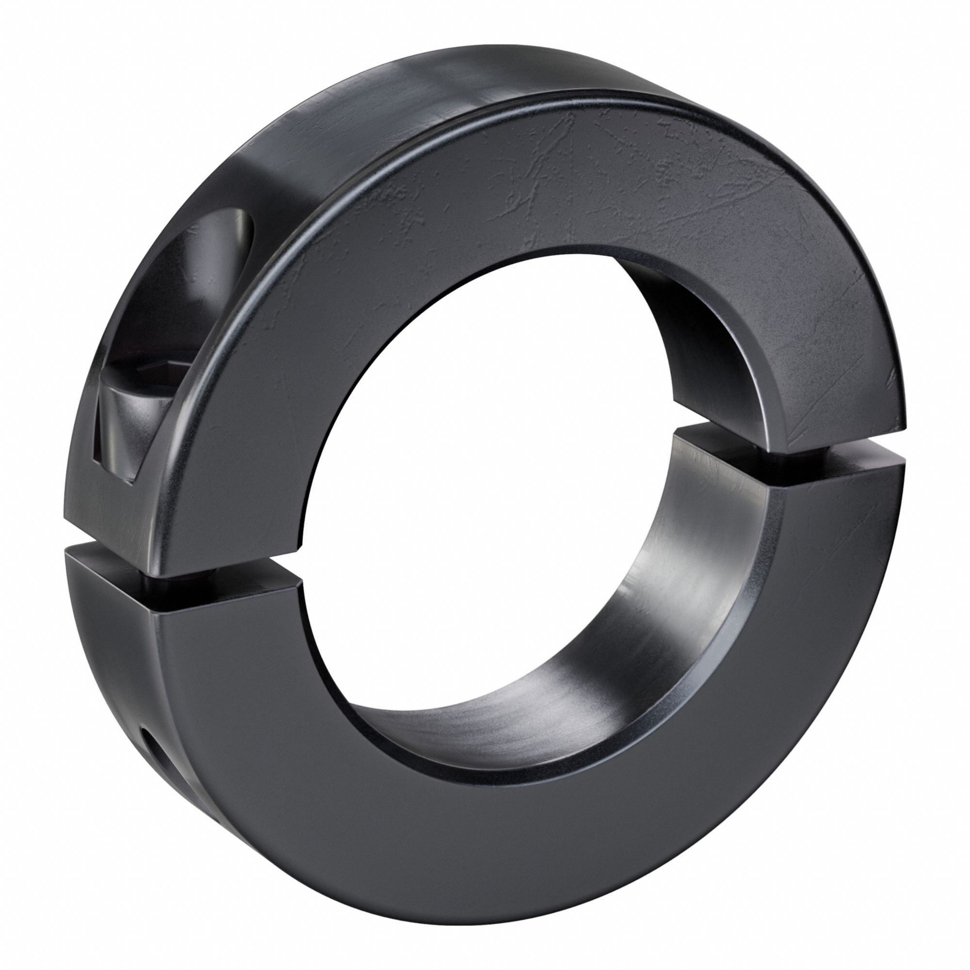 Shaft Collar: 2-Piece, Metric, Round, Clamp On, 48 mm Bore Dia, 19 mm Collar Wd